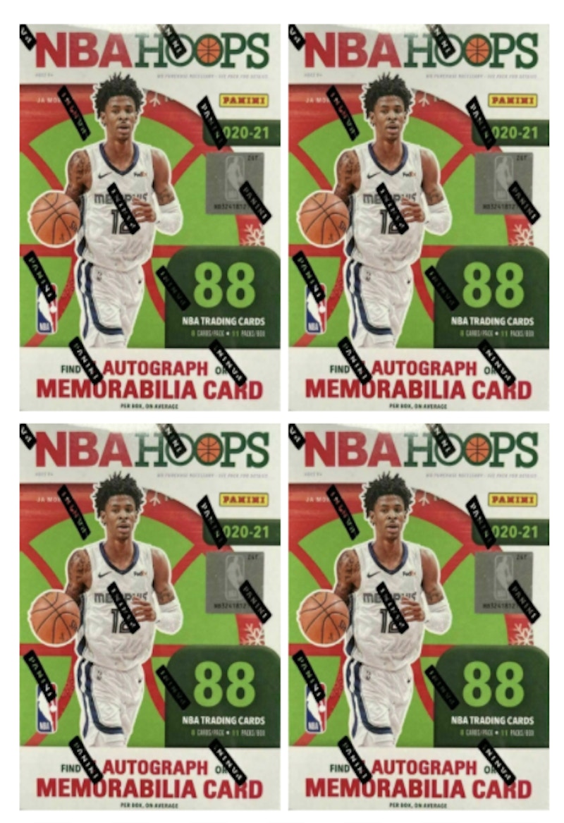 2020-21 Panini Hoops Basketball Winter Blaster Box 4x Lot