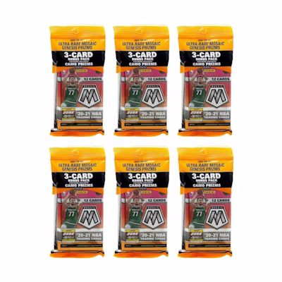 2020-21 Panini Mosaic Basketball Cello Pack 6x Lot