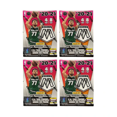2020-21 Panini Mosaic Basketball Fanatics Exclusive Blaster Box (Green Ice Prizm) 4x Lot