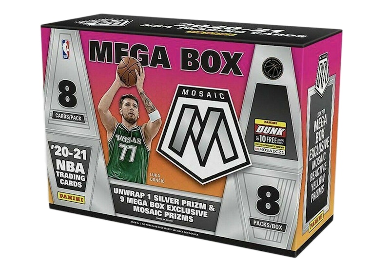 2020-21 Panini Mosaic Basketball Target Mega Box (Reactive Yellow Prizms) (8 Packs)
