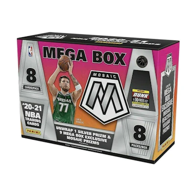 2020-21 Panini Mosaic Basketball Target Mega Box (Reactive Yellow Prizms) (8 Packs)