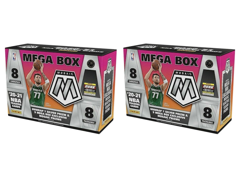 2020-21 Panini Mosaic Basketball Target Mega Box (Reactive Yellow Prizms) (8 Packs) 2x Lot