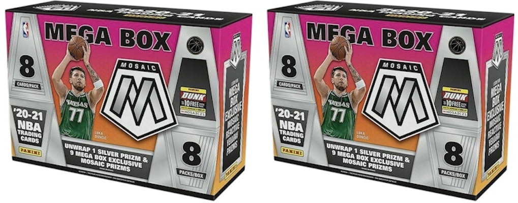 2020-21 Panini Mosaic Basketball Target Mega Box (Reactive Yellow Prizms) (8 Packs) 2x Lot Buy 2020-21 Panini Mosaic Basketball Target Mega Box (Reactive Yellow Prizms) (8 Packs) 2x Lot