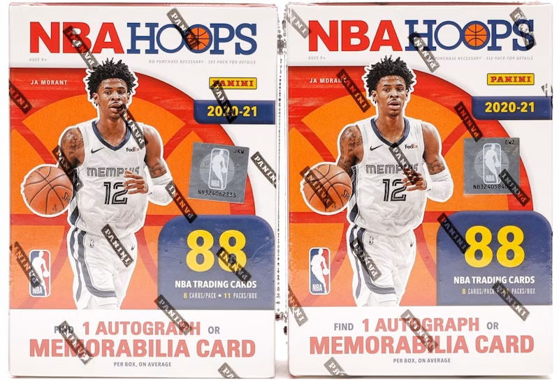 2020-21-panini-nba-hoops-basketball-blaster-box-2x-lot