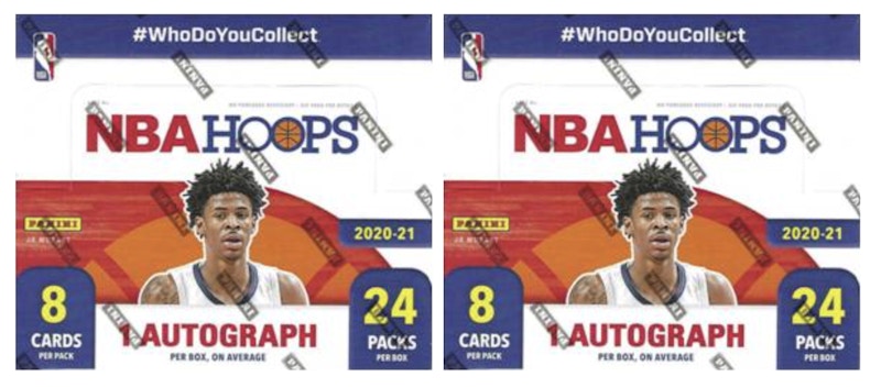 2020-21 Panini NBA Hoops Basketball Retail Box 2x Lot