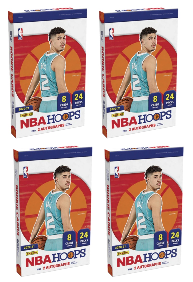 2020-21 Panini NBA Hoops Hobby Box 4x Lot