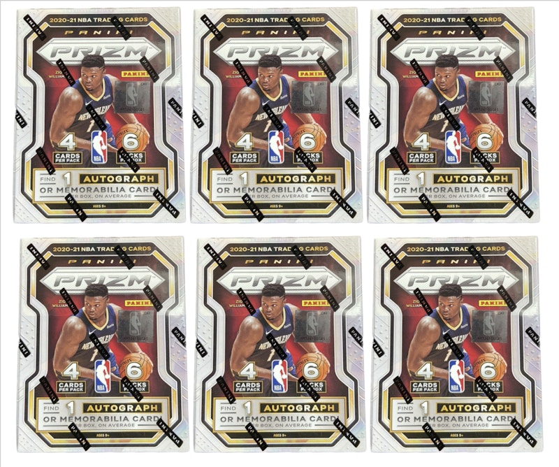 2020-21 Panini Prizm Basketball Blaster Box 6x Lot
