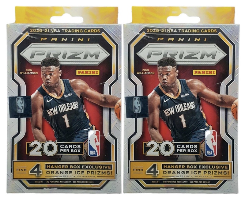 2020-21 Panini Prizm Basketball Hanger Box (Orange Ice) 20 Ct. 2x Lot