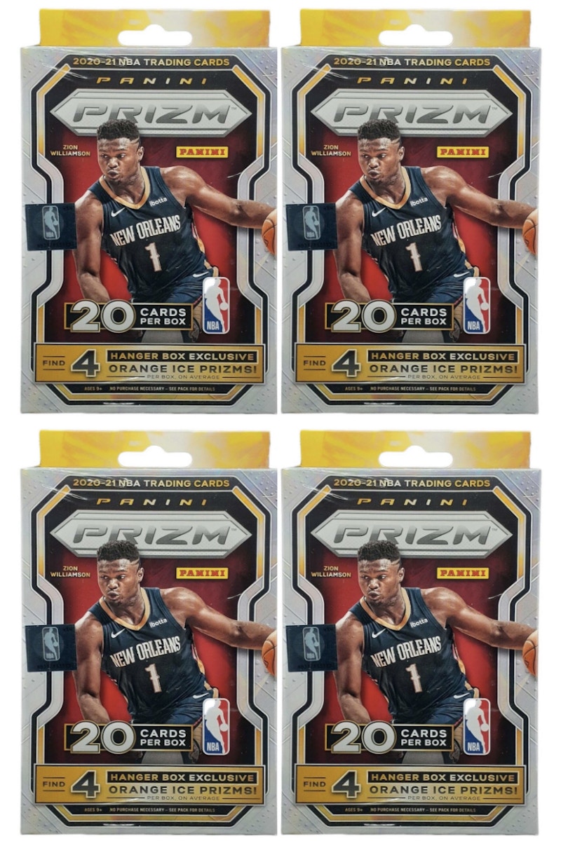 2020-21 Panini Prizm Basketball Hanger Box (Orange Ice) 20 Ct. 4x Lot