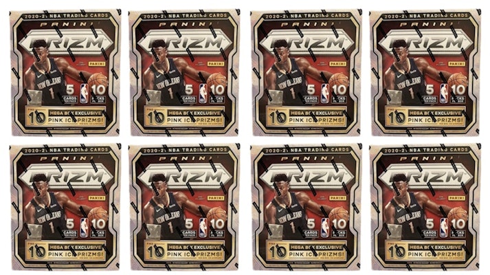 2020-21 Panini Prizm Basketball Mega Box (Pink Ice Prizms) 8x Lot Buy 2020-21 Panini Prizm Basketball Mega Box (Pink Ice Prizms) 8x Lot