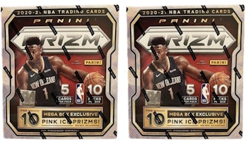 2020-21 Panini Prizm Basketball Mega Box (Pink Ice Prizms) 2x Lot 2020-21 Panini Prizm Basketball Mega Box (Pink Ice Prizms) 2x Lot
