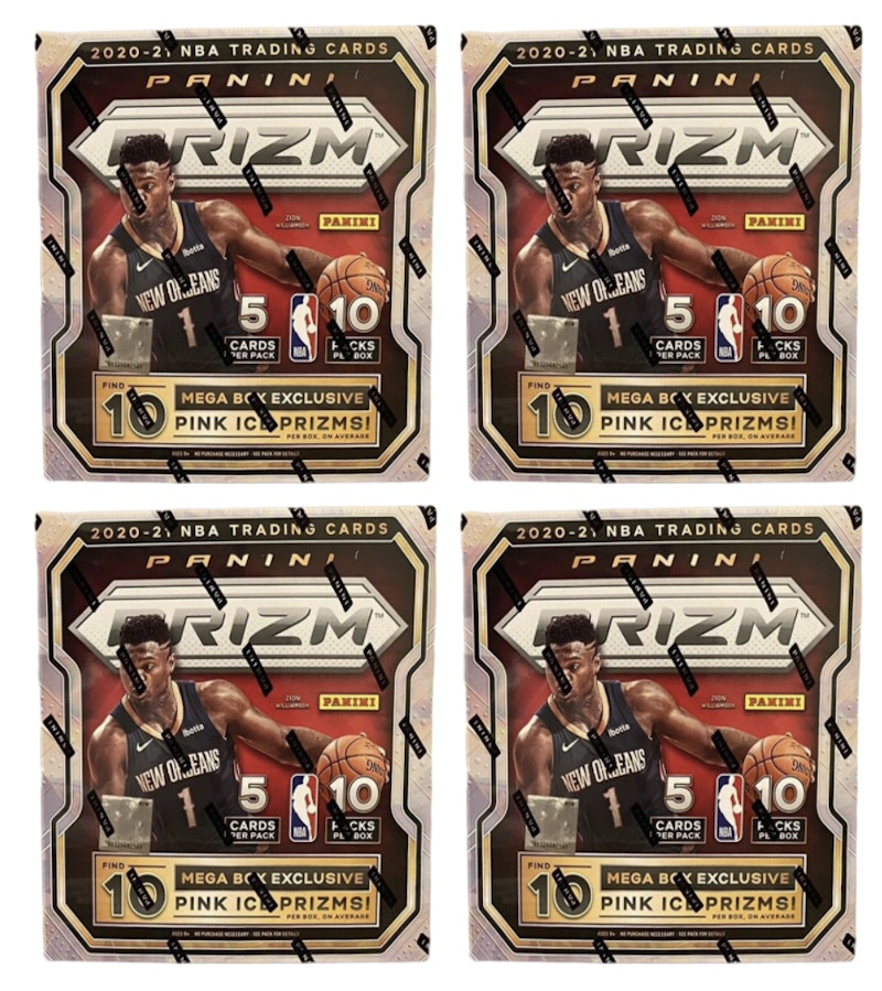 2020-21 Panini Prizm Basketball Mega Box (Pink Ice Prizms) 4x Lot