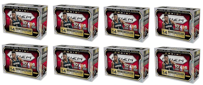 2020-21 Panini Prizm 篮球巨型盒 (红冰折射) 8盒装 (红蓝盒) Buy 2020-21 Panini Prizm 篮球巨型盒 (红冰折射) 8盒装 (红蓝盒)