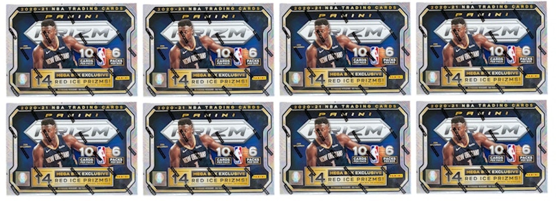 2020-21 Panini Prizm Basketball Mega Box (Red Ice Prizms) 8x Lot (Red or Blue Box) Order 2020-21 Panini Prizm Basketball Mega Box (Red Ice Prizms) 8x Lot (Red or Blue Box)