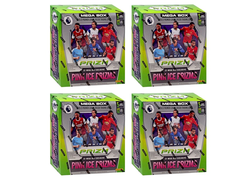 2020-21 Panini Prizm Premier League Soccer Mega Box (Pink Ice Prizms) 4x Lot