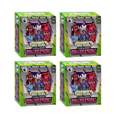 2020-21 Panini Prizm Premier League Soccer Mega Box (Pink Ice Prizms) 4x Lot