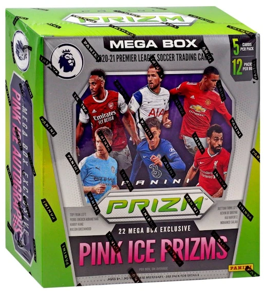2020/21 Panini Prizm Premier League Mega Box Factory Sealed - 22 Pink Ice Prizms