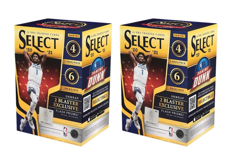 2020-21 Panini Select Basketball Blaster Box (Flash Prizms) 2x Lot
