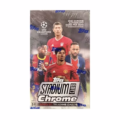 2020-21 Topps Chrome Stadium Club UEFA Champions League Soccer Hobby Box