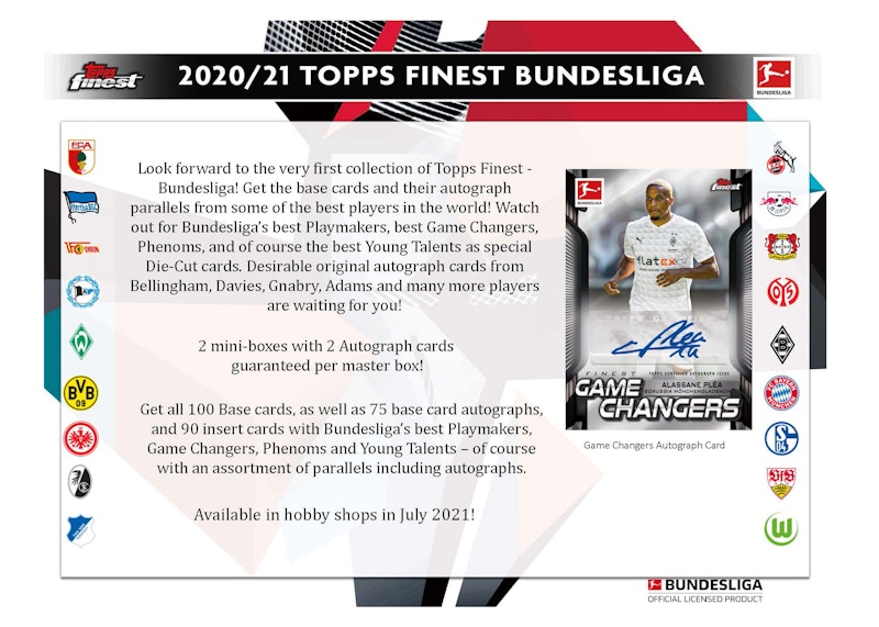 Order 20-21 Topps Finest ブンデスリーガ ホビーボックス
