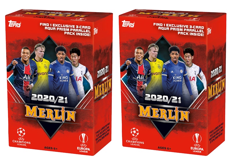 2020-21 Topps Merlin Collection Chrome UEFA Champions League Soccer Blaster Box 2x Lot