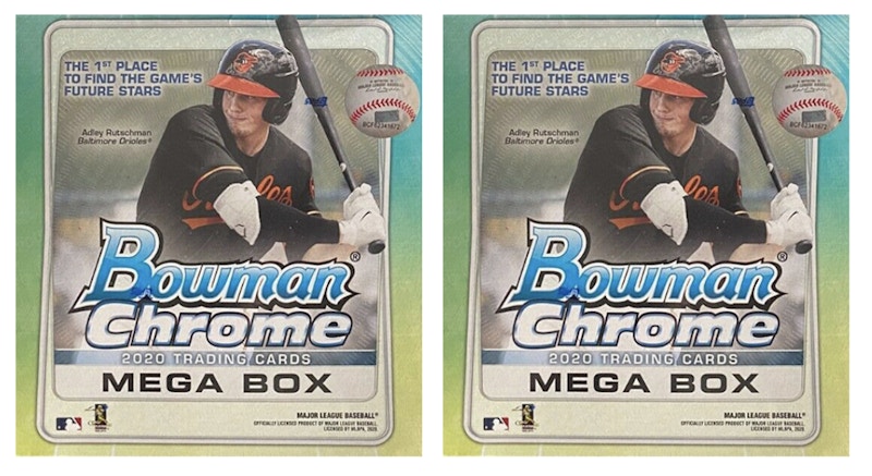 2020 Bowman Chrome Baseball Mega Box 2x Lot