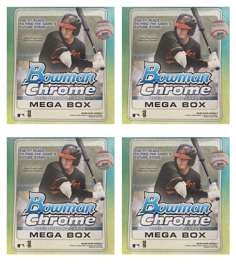 2020 Bowman Chrome Baseball Mega Box 4x Lot