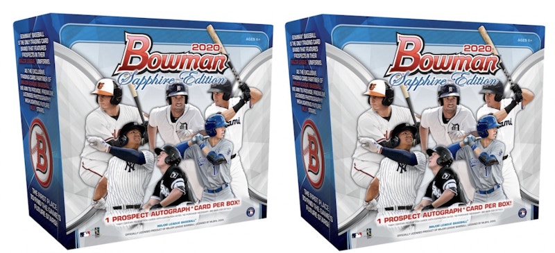 2020 Bowman Sapphire Edition Baseball Box 2X Lot