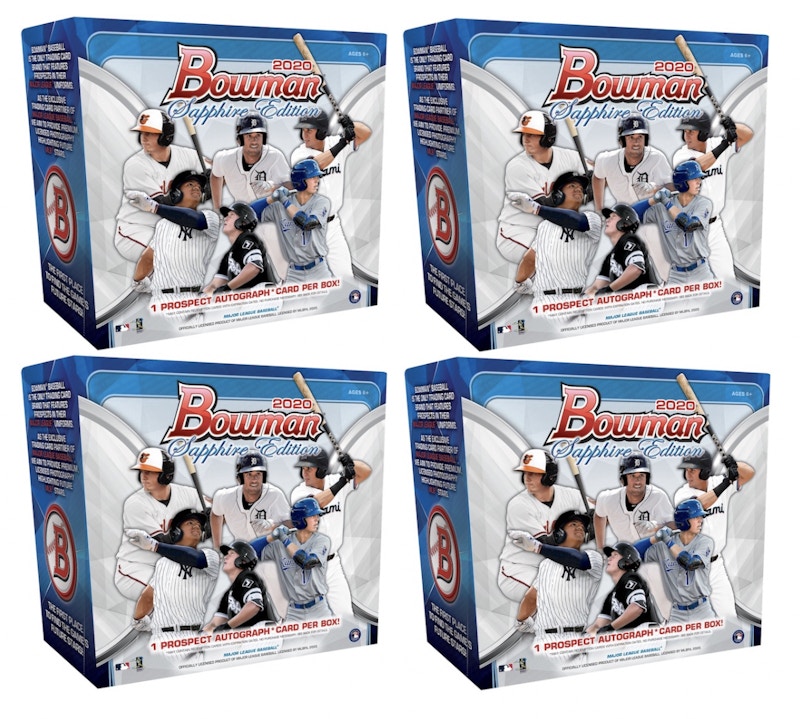 2020 Bowman Sapphire Edition Baseball Box 4X Lot