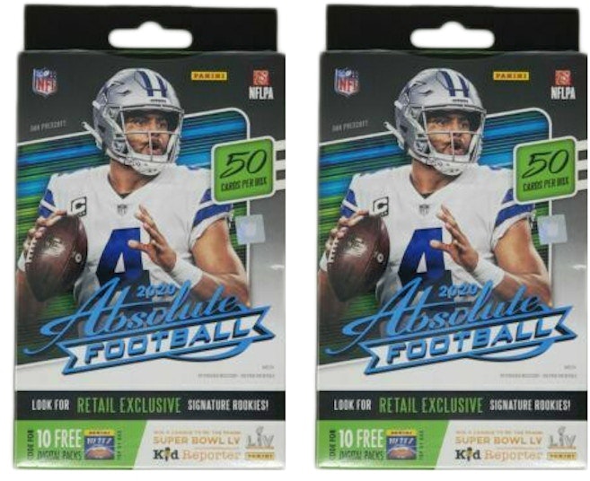 2020-panini-absolute-football-hanger-box-2x-lot