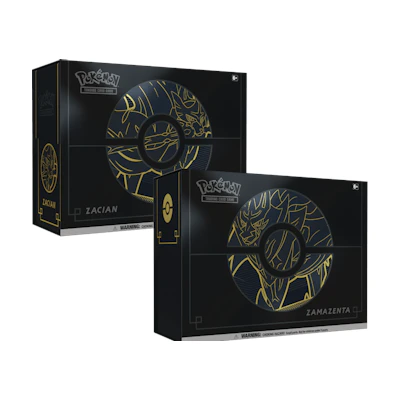 2020 Poké TCG S&S Elite Trainer Box Plus Zacian and Zamazenta 2x Bundle