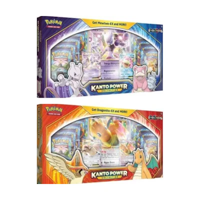 2020 Poké TCG XY Evolutions Kanto Power Collection Mewtwo-EX & Dragonite-EX Bundle