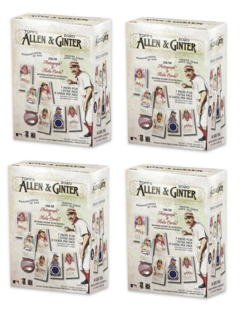 2020 Topps Allen & Ginter Baseball Blaster Box 4x Lot