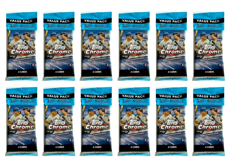 Buy 2020 Topps Chrome Baseball Value Pack 12x Lot