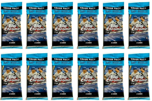 2020 Topps Chrome Baseball Value Pack 12x Lot Buy 2020 Topps Chrome Baseball Value Pack 12x Lot