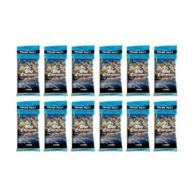 2020 Topps Chrome Baseball Value Pack 12x Lot