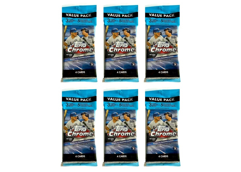 2020 Topps Chrome Baseball Value Pack 6x Lot