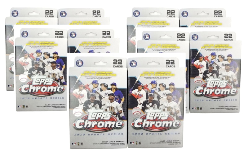 2020 Topps Chrome Update Baseball Hanger Box 10x Lot