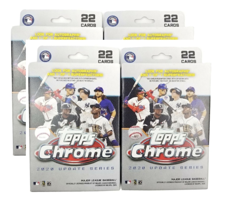 2020 Topps Chrome Update Baseball Hanger Box 4x Lot