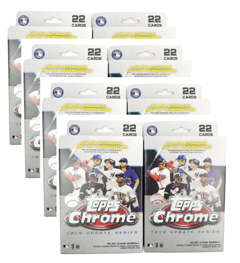 2020 Topps Chrome Update Baseball Hanger Box 8x Lot