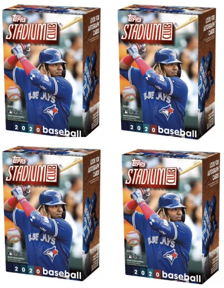 2020-topps-stadium-club-baseball-blaster-box-4x-lot