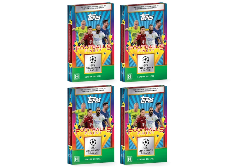 2021-2022 Topps UEFA Champions League Finest Flashbacks Soccer Hobby Box 4x Lot