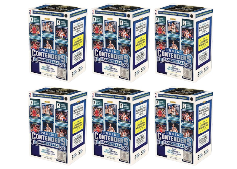 2021-22 Panini Contenders Basketball Blaster Box (40 Count) 6x Lot