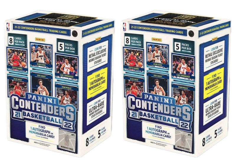 2021-22 Panini Contenders Basketball Blaster Box (40 Count) 2x Lot