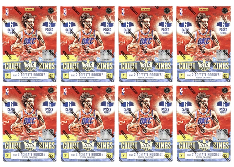 2021-22 Panini Court Kings Basketball International Blaster Box 8x Lot