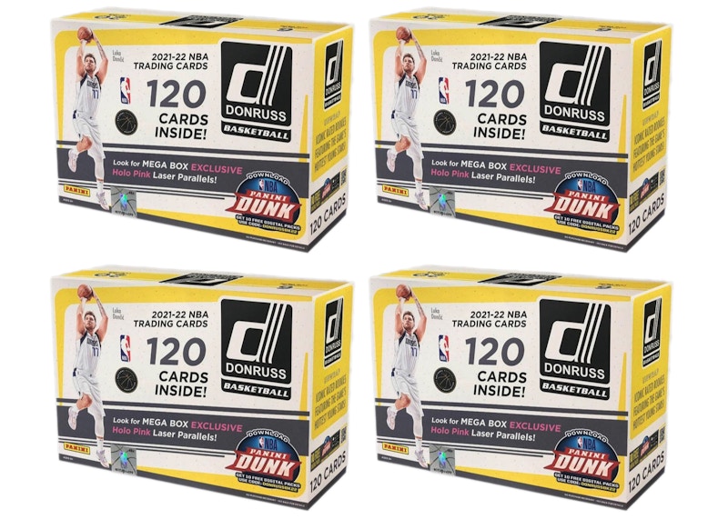 2021-22 Panini Donruss Basketball Mega Box (Holo Pink Laser Parallels) 4x Lot