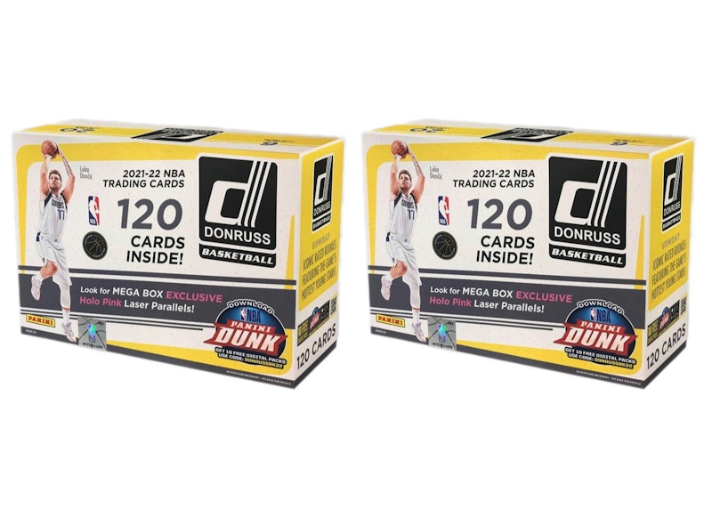 2021-22 Panini Donruss Basketball Mega Box (Holo Pink Laser Parallels) 2x Lot