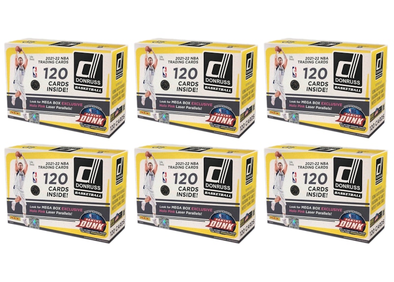 2021-22 Panini Donruss Basketball Mega Box (Holo Pink Laser Parallels) 6x Lot