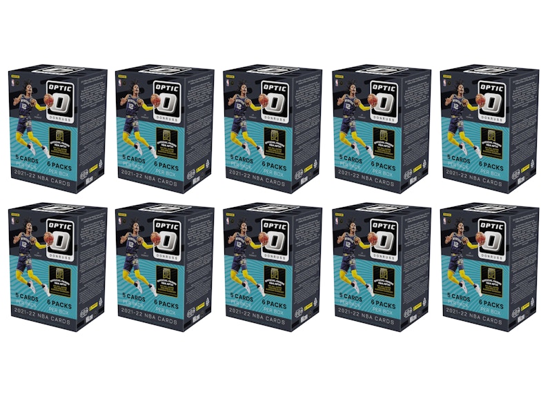 2021-22 Panini Donruss Optic Basketball Fanatics Exclusive Blaster Box (Green Shock Prizms) 10x Lot