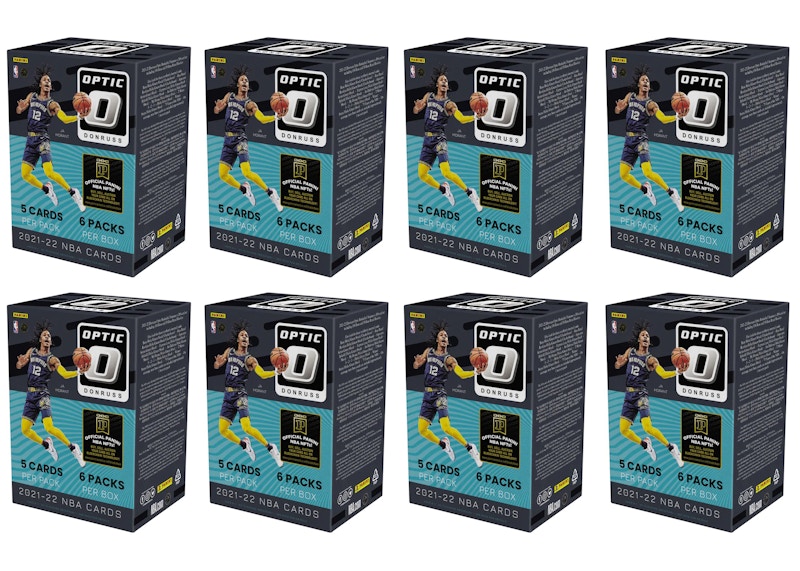 2021-22 Panini Donruss Optic Basketball Fanatics Exclusive Blaster Box (Green Shock Prizms) 8x Lot